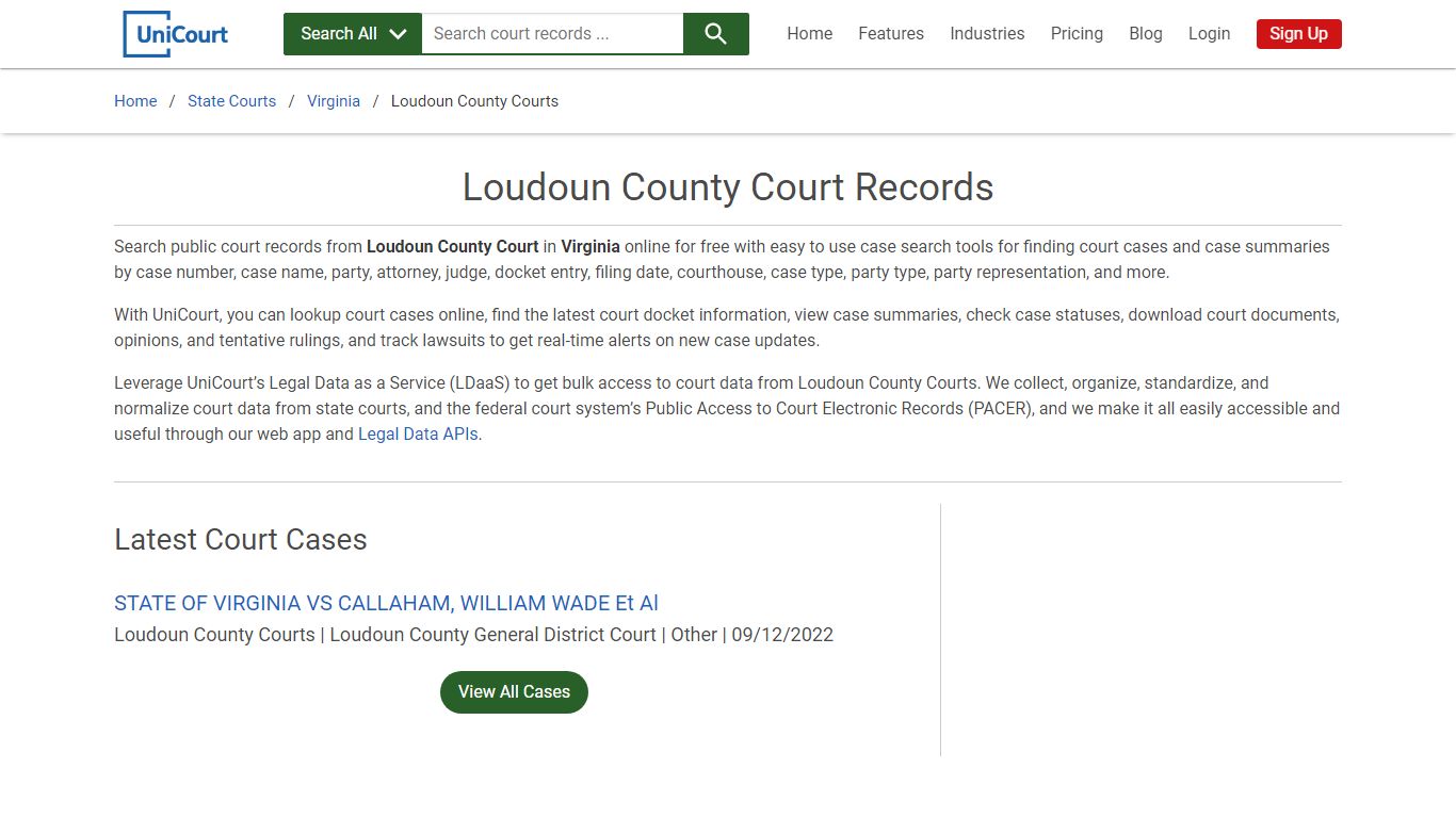 Loudoun County Court Records | Virginia | UniCourt